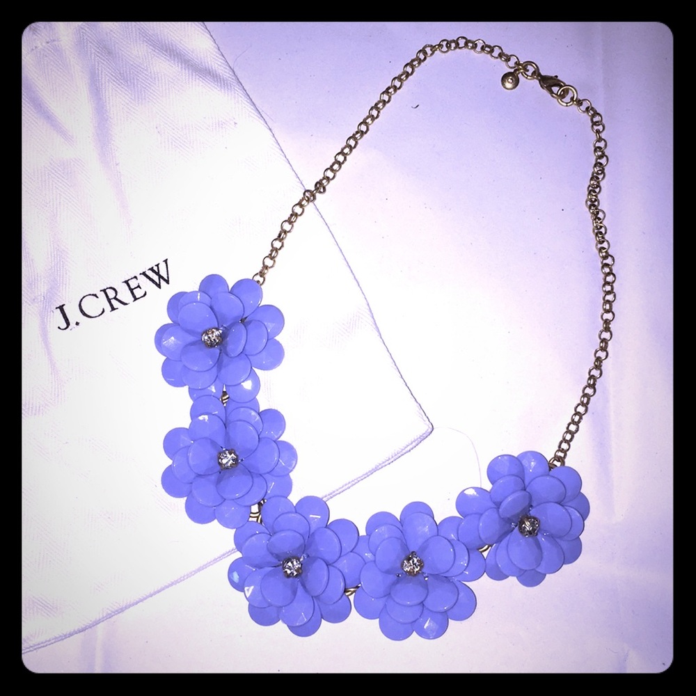 {J. Crew} lavender floral statement necklace